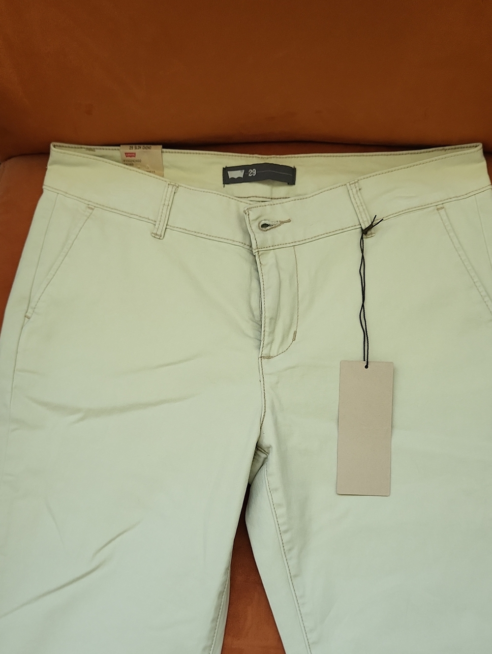 Slim Chino Pants in Light Beige - Casual Everyday